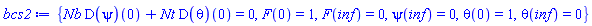 {Nb*(D(psi))(0)+Nt*(D(theta))(0) = 0, F(0) = 1, F(inf) = 0, psi(inf) = 0, theta(0) = 1, theta(inf) = 0}