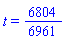 t = 6804/6961