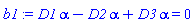 D1*alpha-D2*alpha+D3*alpha = 0