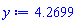 y := 4.2699