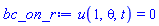 u(1, theta, t) = 0