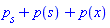 diff(p(s), s)+p(s)+p(x)