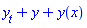 diff(y(t), t)+y(t)+y(x)
