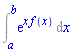 Int(exp(x*f(x)), x = a .. b)