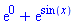 exp(0)+exp(sin(x))