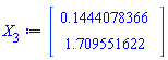 Vector(2, {(1) = .1444078366, (2) = 1.709551622})