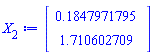 Vector(2, {(1) = .1847971795, (2) = 1.710602709})