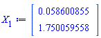 Vector(2, {(1) = 0.58600855e-1, (2) = 1.750059558})