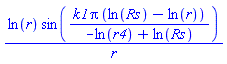 ln(r)*sin(k1*Pi*(ln(Rs)-ln(r))/(-ln(r4)+ln(Rs)))/r