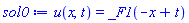 u(x, t) = _F1(-x+t)