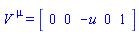 V[`~mu`] = (Vector[row](5, {(1) = 0, (2) = 0, (3) = 0, (4) = 0, (5) = 0}))