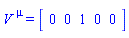 V[`~mu`] = (Vector[row](5, {(1) = 0, (2) = 0, (3) = 0, (4) = 0, (5) = 0}))