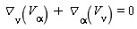 `&dtri;`[nu](V[alpha])+`&dtri;`[alpha](V[nu]) = 0