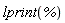 lprint(%)