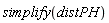 simplify(distPH)