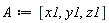 A := [x1, y1, z1]