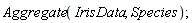 Aggregate(IrisData, Species)
