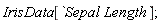 IrisData[`Sepal Length`]