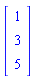 Vector(3, {(1) = 1, (2) = 3, (3) = 5})