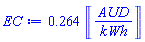 .264*Units:-Unit(AUD/kWh)