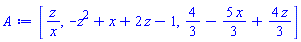 [z/x, -z^2+x+2*z-1, 4/3-(5/3)*x+(4/3)*z]