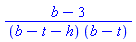 (b-3)/((b-t-h)*(b-t))