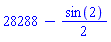 28288-(1/2)*sin(2)