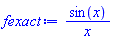 sin(x)/x
