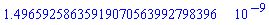 0.149659258635919070563992798396e-8