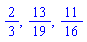 2/3, 13/19, 11/16