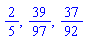 2/5, 39/97, 37/92