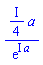 ((1/4)*I)*a/exp(I*a)