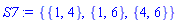 {{1, 4}, {1, 6}, {4, 6}}