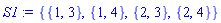 {{1, 3}, {1, 4}, {2, 3}, {2, 4}}