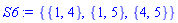 {{1, 4}, {1, 5}, {4, 5}}
