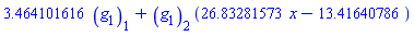 3.464101616*g[1][1]+g[1][2]*(26.83281573*x-13.41640786)