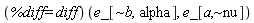 "(`%diff` = diff)(e_[~b,alpha], e_[a,~nu])"