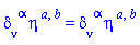 Physics:-g_[nu, `~alpha`]*Physics:-Tetrads:-eta_[`~a`, `~b`] = Physics:-g_[nu, `~alpha`]*Physics:-Tetrads:-eta_[`~a`, `~b`]