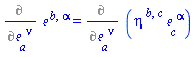 %diff(Physics:-Tetrads:-e_[`~b`, `~alpha`], Physics:-Tetrads:-e_[a, `~nu`]) = %diff(Physics:-Tetrads:-eta_[`~b`, `~c`]*Physics:-Tetrads:-e_[c, `~alpha`], Physics:-Tetrads:-e_[a, `~nu`])