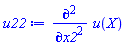 Physics:-diff(Physics:-diff(u(X), x2), x2)