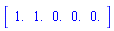 Vector[row]([1., 1., 0., 0., 0.])