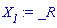`#msub(mi("X"),mi("1"))` := _R