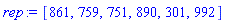 rep := [861, 759, 751, 890, 301, 992]