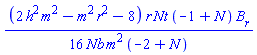 (1/16)*(2*h^2*m^2-m^2*r^2-8)*r*Nt*(-1+N)*B[r]/(Nb*m^2*(-2+N))