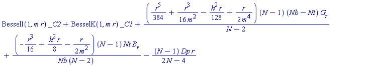 BesselI(1, m*r)*_C2+BesselK(1, m*r)*_C1+((1/384)*r^5+(1/16)*r^3/m^2-(1/128)*h^2*r+(1/2)*r/m^4)*(N-1)*(Nb-Nt)*G[r]/(N-2)+(-(1/16)*r^3+(1/8)*h^2*r-(1/2)*r/m^2)*(N-1)*Nt*B[r]/(Nb*(N-2))-(N-1)*Dp*r/(2*N-4)