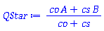 (A*co+B*cs)/(co+cs)