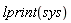 lprint(sys)