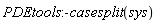 PDEtools:-casesplit(sys)