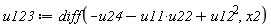 u123 := diff(-u11*u22+u12^2-u24, x2)