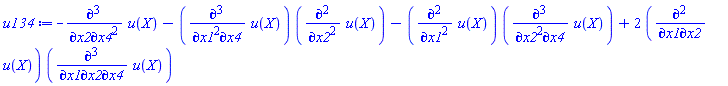-(diff(diff(diff(u(X), x2), x4), x4))-(diff(diff(diff(u(X), x1), x1), x4))*(diff(diff(u(X), x2), x2))-(diff(diff(u(X), x1), x1))*(diff(diff(diff(u(X), x2), x2), x4))+2*(diff(diff(u(X), x1), x2))*(diff(diff(diff(u(X), x1), x2), x4))